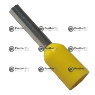 100 EMBOUTS CABLAGE 1.0MM2X8.0MM JAUNE